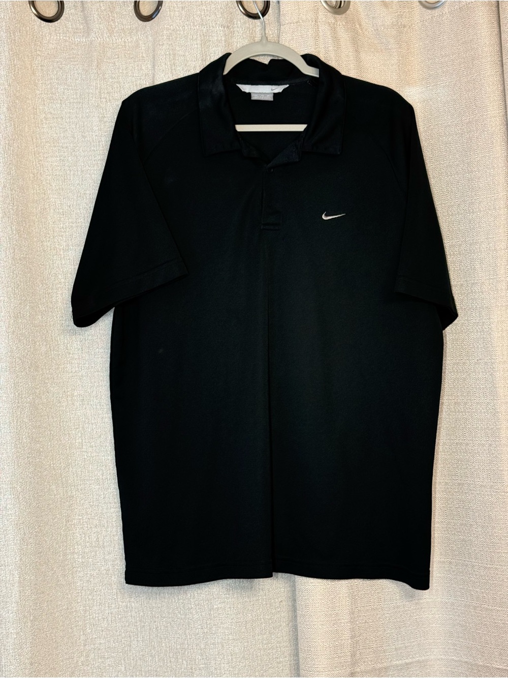 Nike Men’s Black Polo with White Swoosh